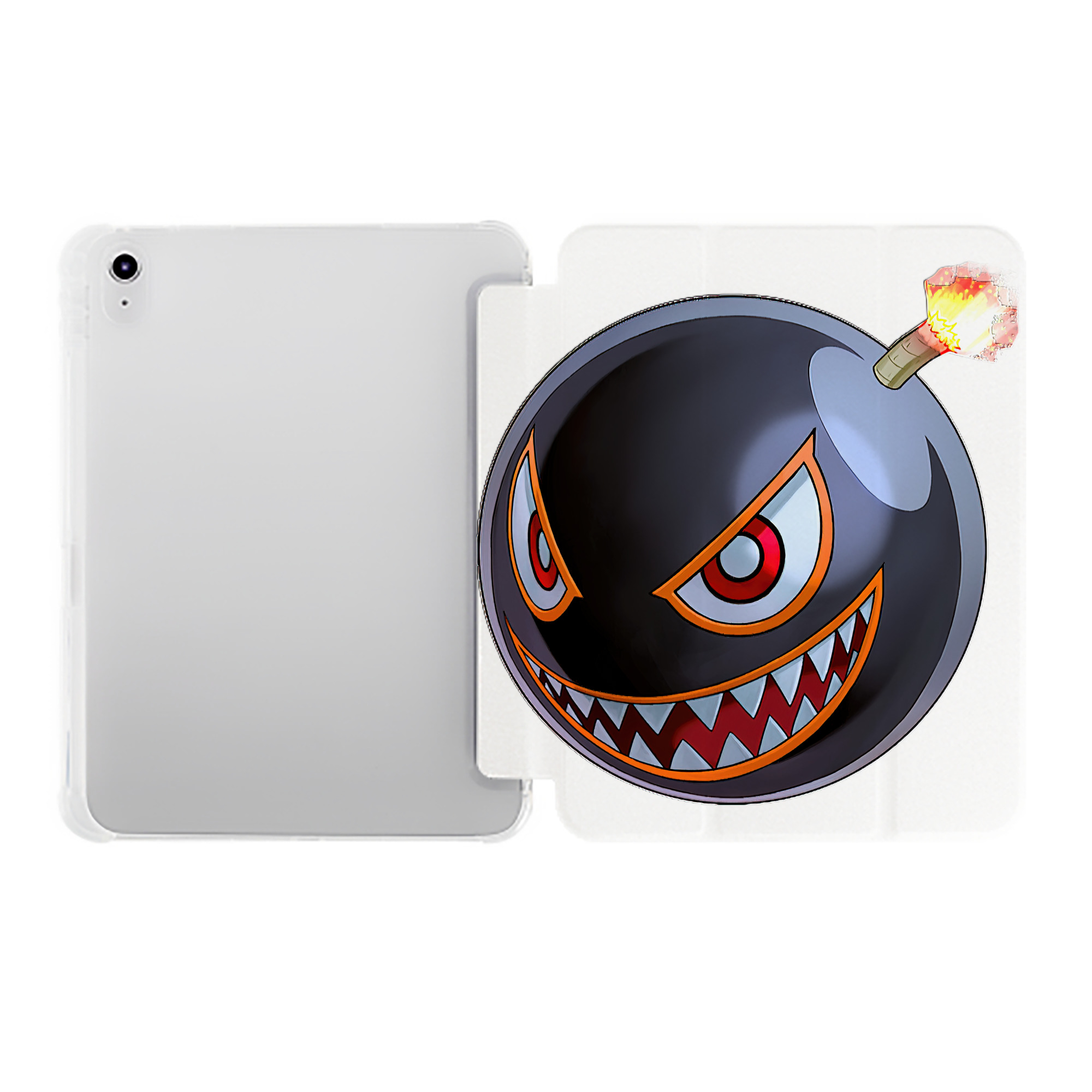 （画像用） 遊☆戯☆王 Yu-Gi-Oh! IPad ケース ペン収納付き 三つ折りスタンド PUレザー×シリコン 対応機種9.5/10.5/10.9インチ